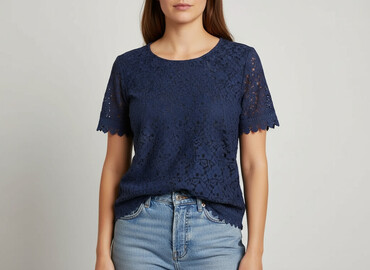 sukienki na wesele z dodatkiem koronki: Women's blouse, size L (EU 40)