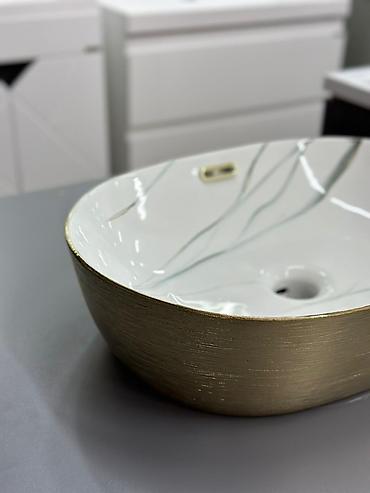 Раковины для ванной: Раковина для ванной, Круглая форма, Материал: Керамика, Размер: 45 x 35 см — 6