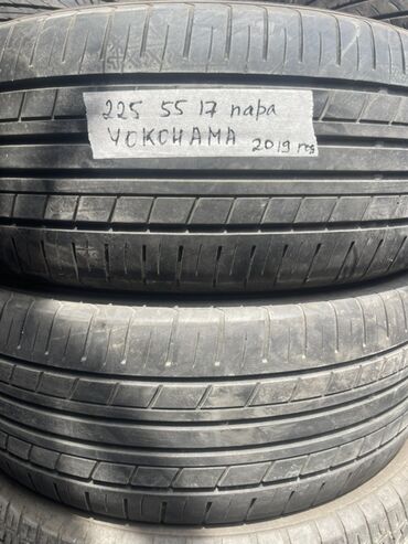 Шины: Шины 225 / 55 / R 17, Лето, Б/у, Пара, Легковые, Япония, Yokohama