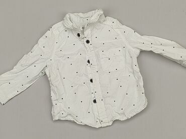 bluzka biała z kolnierzykiem: Bluzka, 6-9 m, stan - Dobry