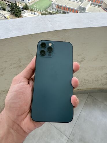 IPhone 12 Pro, 256 GB, Pacific Blue, Barmaq izi, Face ID, Simsiz şarj