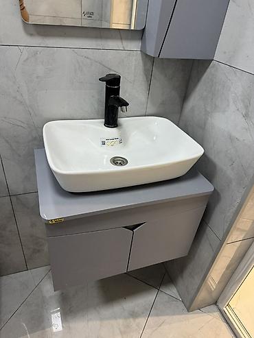 тумба для мойки: Hamam üçün asma mebel dəsti 100azn Tərkib: - Kvadrat formalı divar — 3
