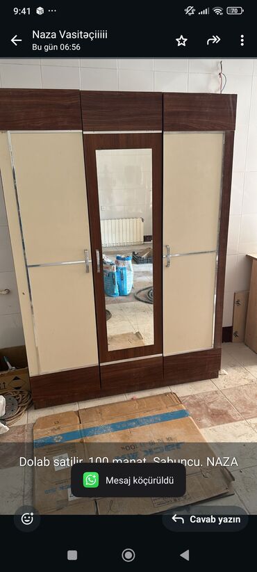 3 qapılı Düz dolab