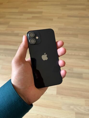 Apple iPhone: IPhone 12 mini, 64 GB, Qara, Zəmanət, Simsiz şarj, Face ID