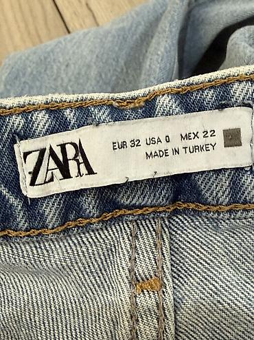 разрез: Джинсы, Прямые, Zara, Высокая талия, С разрезом, XS — 6