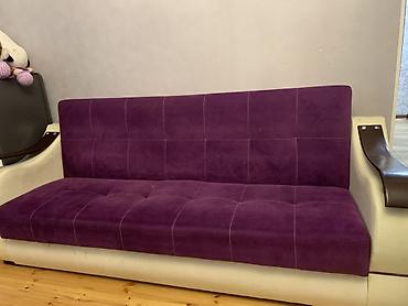 divan aliram: Bənövşəyi rəngli, müasir dizaynlı divan - Forması: geniş oturacaqlı — 3