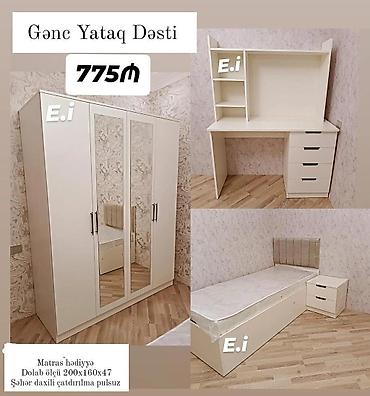 usaq ucun skaf: Oğlan və qız üçün, Yeni, Təknəfərlik çarpayı, Dolab, Yazı masası, Tumba — 1