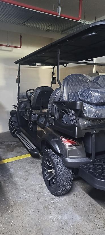 Microcar: Elektrikli 6 nəfərlik golf karı / resort daşıyıcı reng - Ağ, Qara — 3