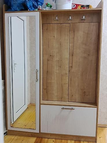 Dəhliz üçün funksional giriş mebeli (paltar asqısı və şkaf kombini)
