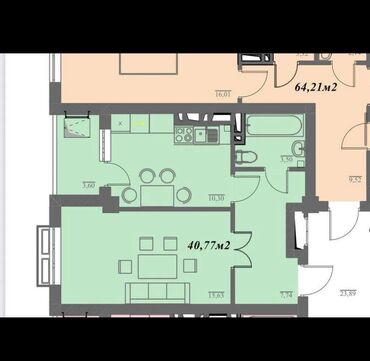 ищу квартиру дордой рынок рядом: 1 комната, 41 м², Элитка, 3 этаж, ПСО (под самоотделку)