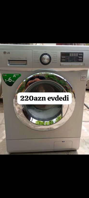 Paltaryuyan maşınlar: Paltaryuyan maşın LG, 6 kq, İşlənmiş, Avtomat, Kredit yoxdur, Ünvandan götürmə, Ödənişli çatdırılma