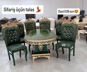 Dolablar: Qonaq otağı üçün, Açılmayan, Oval masa, 6 stul