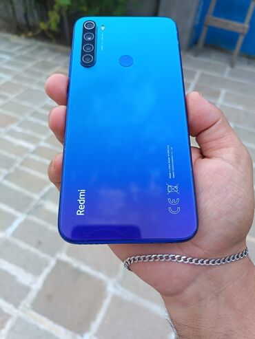 телефон fly power plus 2: Redmi Note 8, 128 GB, rəng - Mavi, Zəmanət, Sensor, Barmaq izi