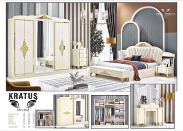 Rəflər: İkinəfərlik çarpayı, Dolab, Termo, 2 tumba, Türkiyə, Yeni