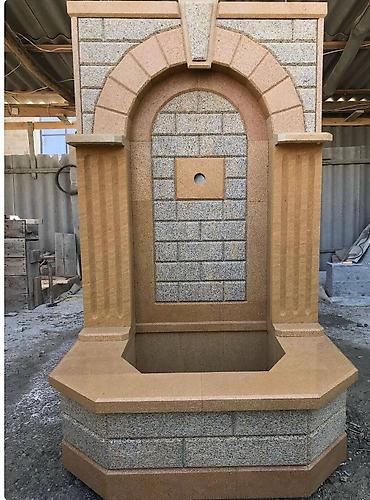 фонтан для сада: Dekorativ həyət-çeşməsi - Material: təbii daş və beton qarışığı — 2
