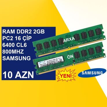 samsun a80: Оперативная память (RAM) Samsung, 2 ГБ, < 1333 МГц, DDR2, Для ПК, Новый