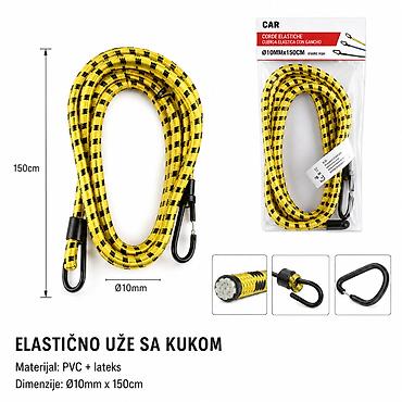 KMT karabiner konopac za prtljag 2000882 Elastično uže sa kukom