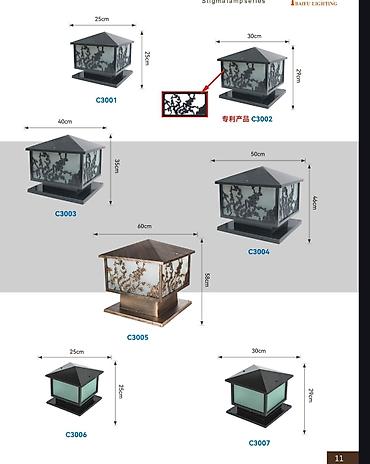 уличные плафоны освещения: Садово-парковые столбовые светильники BAIFU LIGHTING Назначение: - — 2