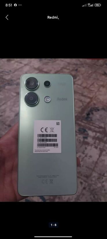 поко телефон бишкек: Redmi, Redmi Note 13, Жаңы, 128 ГБ, түсү - Жашыл, 2 SIM