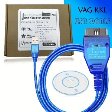 Diaqnostik avtomobil skanerləri: VAG KKL 409.1 diaqnostika cihazı. Çip FTDI (FT232RL). VAG KKL + FİAT