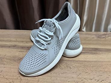 секонд: Мужские кроссовки, 42, 42.5, Crocs, Б/у, цвет - Серый, Самовывоз — 3