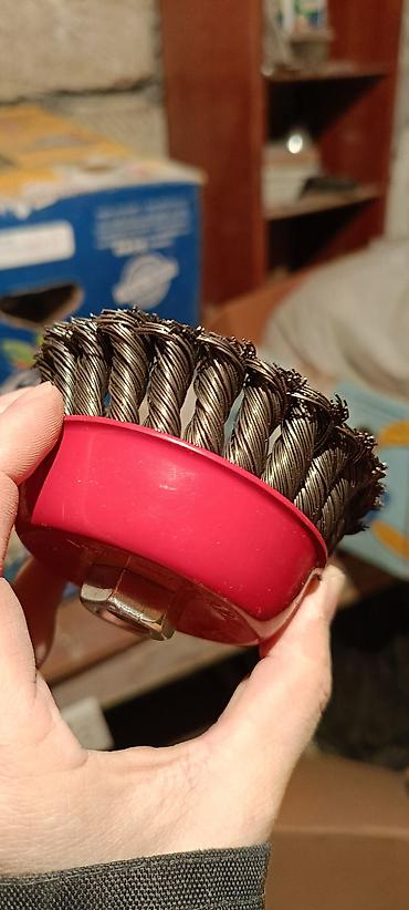 sungər: Kəsici dəzgah üçün burğulu tel fırça diski (angle grinder üçün) — 3