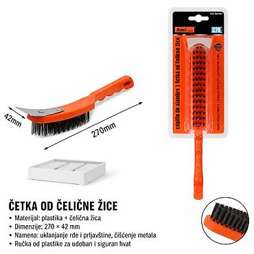 KMT Trouglasti roštilj četka 27CM 9363507 - Tip: četka od čelične