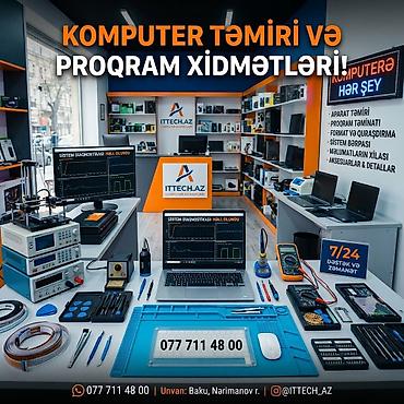 Ремонт ноутбуков, компьютеров: ✅Komputerlərin format edilməsi ✅Windows 7, 8, 8,1 10, 11 yazılması — 1