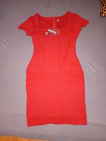 Haljine: Crvena „bandage“ haljina MIUSOL – veličina M - Kroj: uska, bodycon — 6