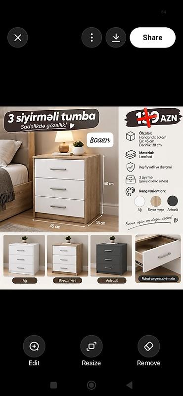 3 siyirməli tomba – sadə və funksional dizayn Ölçülər: - Hündürlük lalafo.az -da 3 siyirməli tomba – sadə və funksional dizayn Ölçülər: - Hündürlük