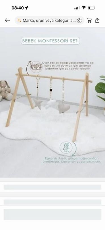 mama luma: Mamma beşik tipli bebek oturacağı + Montessori oyun askısı seti - — 2