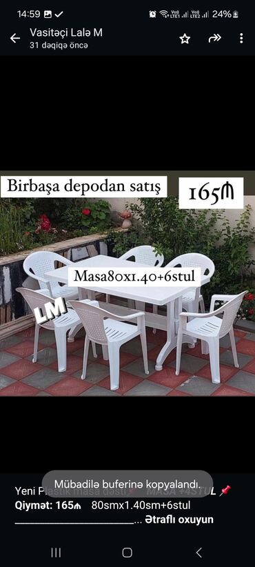 masa kuxna: Для кухни, Новый, Прямоугольный стол, 6 стульев