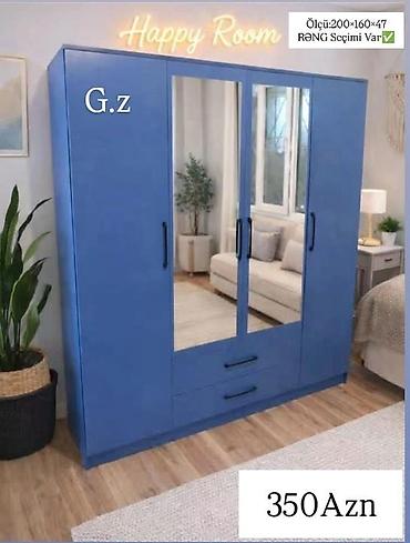 tek yatag: Düz dolab, Yataq otağı üçün, Paltar üçün, 4 qapılı — 1