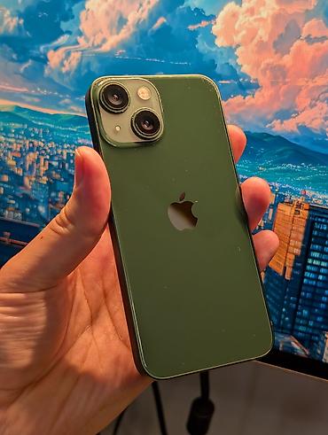 IPhone 13 mini, Б/у, 128 ГБ, Зеленый, Наушники, 74 % at lalafo.kg IPhone 13 mini, Б/у, 128 ГБ, Зеленый, Наушники, 74 %