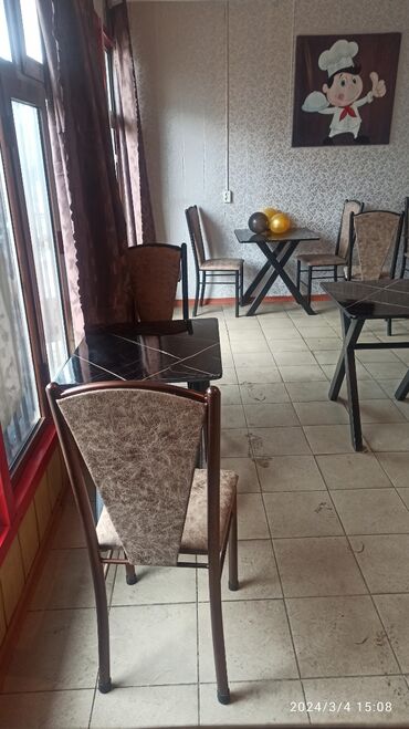 столы стулья для кафе и ресторанов: Стол стулдар сатылат 18 шт стул 6 шт стшол