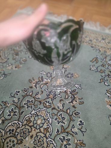 meyve dekor: Şüşə ayaqlı dekorativ meyve qabi 2 ededdi - Material: qalın şüşə - — 2
