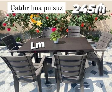 stol stul qiymetleri: Yeni Plastik masa dəsti📌 *Türk istehsalı* *Qiymət: 245₼*