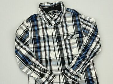 Shirts: Shirt 3-4 years, condition - Very good, pattern - Cell, color - Grey