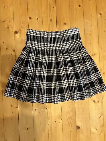 mini nərgilə: Qara-ağ dama naxışlı qısa ətək - Dizayn: Klasik “houndstooth” (it — 1