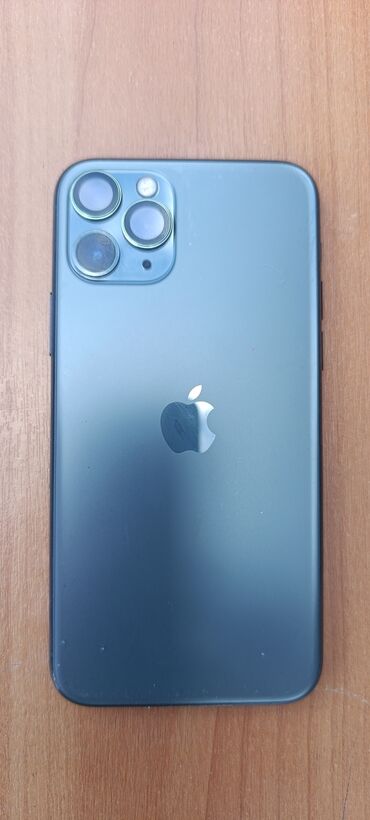 не рабочий акумулятор: IPhone 11 Pro, Б/у, 256 ГБ, Matte Midnight Green, Зарядное устройство, Защитное стекло, Чехол, 80 %