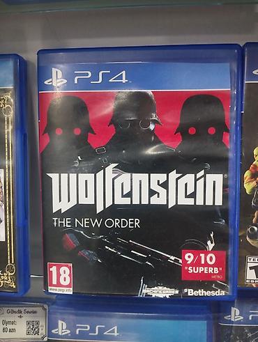 cd disk: PS4 oyun diski: Wolfenstein: The New Order - Platforma: PlayStation 4 — 1