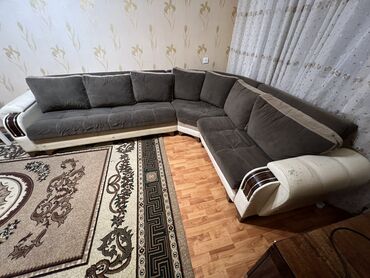 i̇slenmis divan: Угловой диван, Б/у, Раскладной, С подъемным механизмом, Ткань, Нет доставки