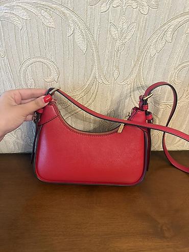 bag qaycsi: Michael Kors qadın çantası – qırmızı rəng - Material: teksturalı — 4