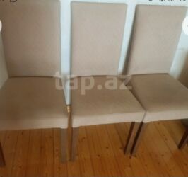 Stullar: Qonaq otağı üçün, İşlənmiş, Qatlanmayan, rəng - Bej Stul