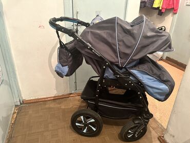 Коляски: Коляска, цвет - Голубой, Б/у — 17