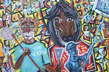 Slike i ramovi: The Art of Cleaning Buildings 100x100cm veliko platno autor Maré — 5