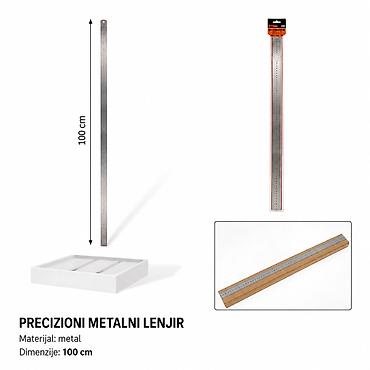 KMT Čelična ravnalo 2309076 Preciziono metalno lenjire/ravnalo za