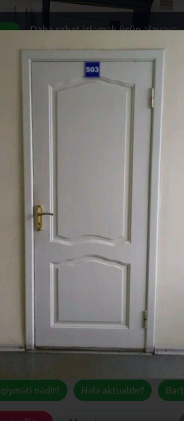 Otaq qapıları: Yeni Otaq qapısı 90x205 sm Çərçivə ilə, Zəmanətli, Ödənişli quraşdırma, Ödənişli çatdırılma, Rayonlara çatdırılma — 2