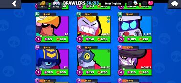 плазменный телевизор samsung: Brawl Stars oyunu üçün oyun hesabı - Kuboklar: 21 555 - Brawlers