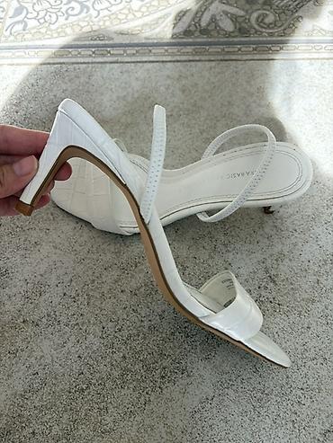 zara: Босоножки, 37, Zara, Б/у, цвет - Белый — 2